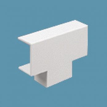 White PVC Mini Trunking Equal Tee 38x16mm