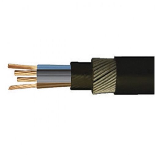 10mm 4 Core LSF SWA Black Cable, 600/1000V, 73A, Per Metre