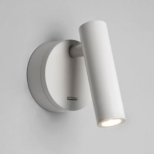 LED Wall Light, White Finish, 3W, IP20, Integral Switch, 110x80x155mm