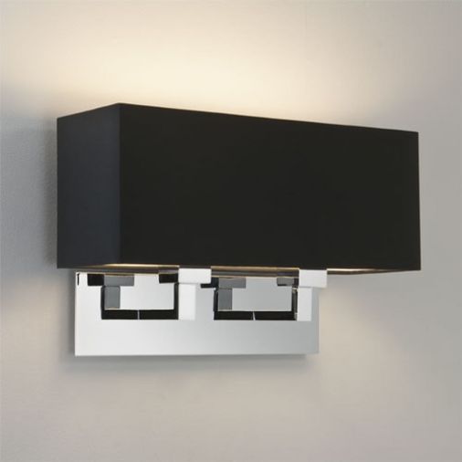 Park Lane Grande Twin 7062 Wall Light, Polished Chrome, 2x60W E27, IP20, Dimmable, 276x445x177mm