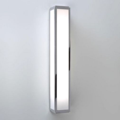 Mashiko 600 LED 7134 Wall Light, Polished Chrome, 10.8W LED Strip, IP44 Rated, 600x80x80mm