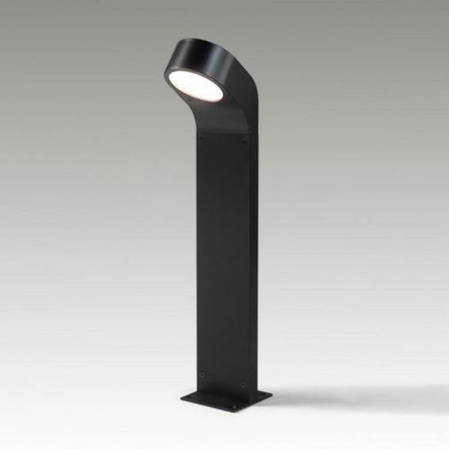Exterior Bollard, Black Finish, White Glass Diffuser, 9W GX53 Lamp, IP44 Rated, 485mm x 90mm x 115mm