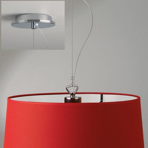 Pendant Suspension Kit 7070, Polished Chrome Finish, 60W E27 GLS Lamp, 1600mm Length