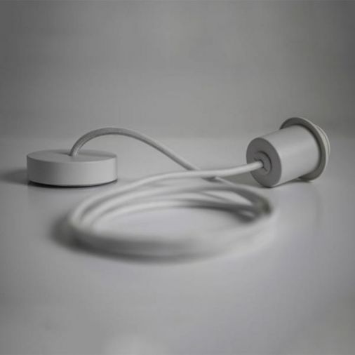 E27 Pendant Kit 2 7197, White Finish, 60W, 1600mm