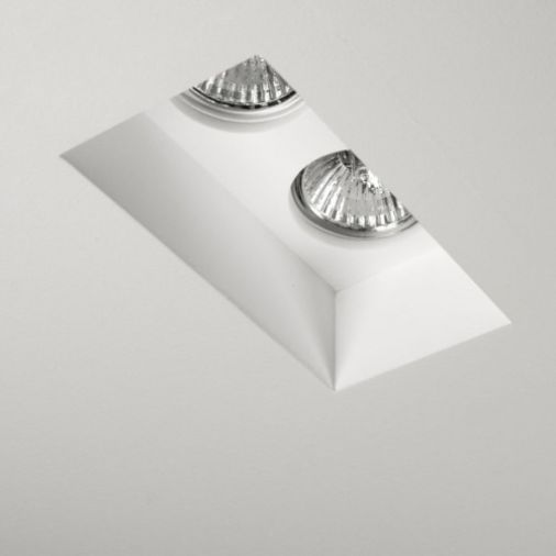 Twin Plaster Downlight, 2 x 50W GU10, IP20, 188x120x150mm