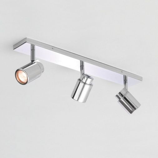 Como 6109 Bathroom Spotlight, Polished Chrome, 3 x 35W GU10, IP44, 500x70x125mm