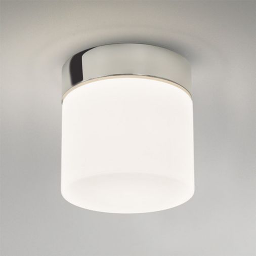 Sabina 7024 Bathroom Ceiling Light, Polished Chrome, White Opal Glass, 60W E27 GLS, IP44 Rated, 170mm Diameter