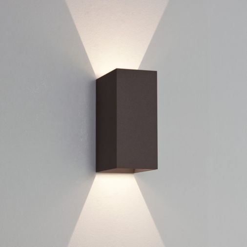 Oslo 160 7061 Exterior Wall Light, Black Finish, 2 x 3W LED, IP65 Rated, Class 1, Earthed, LED Driver Included, 160mm x 70mm x 70mm