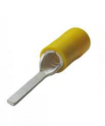 Pre-Insulated Yellow Blade Crimp Terminals 4-6mm (Pack 100)