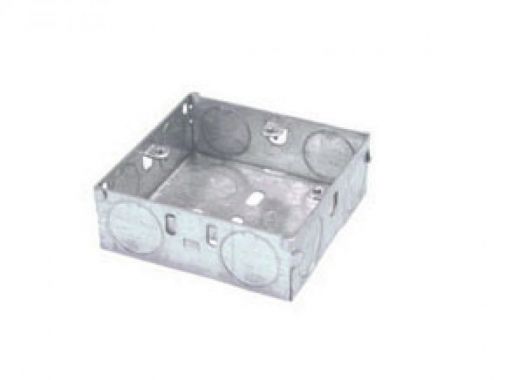 Greenbrook 1G35/SB615 Galvanised Steel 1 Gang Back Box, 35mm Deep, 12x12mm KnockOuts