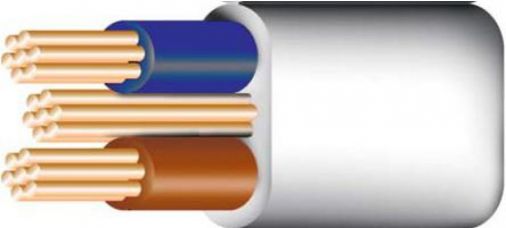 3 Core & Earth Cable, Grey, 1mm2, 50m, BS6004, Tl1