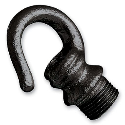20mm Black Enamel Screwed Male Hook