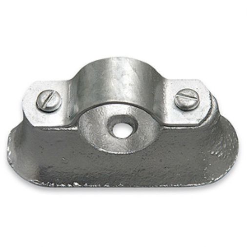 20mm Galvanised Hospital Saddle, Metal Conduit Accessory