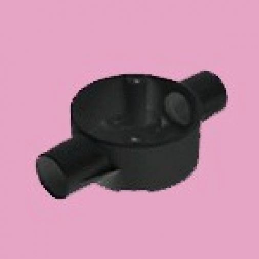 Black PVC Through Box (2 Way), 20mm, Marshall Tufflex