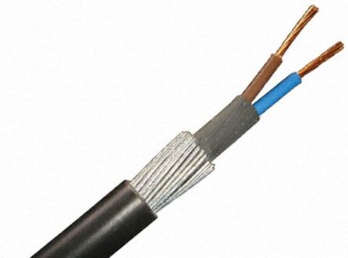 2 Core LSF SWA Cable, 2.5mm, Black, Per Metre