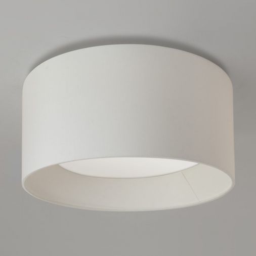White Fabric Shade Bevel Round 600, 270mm Height