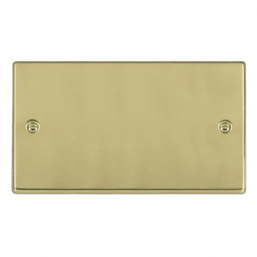 Hamilton 71BPD Double Slim Polished Brass Blank Plate, Hartland Range, Screwed