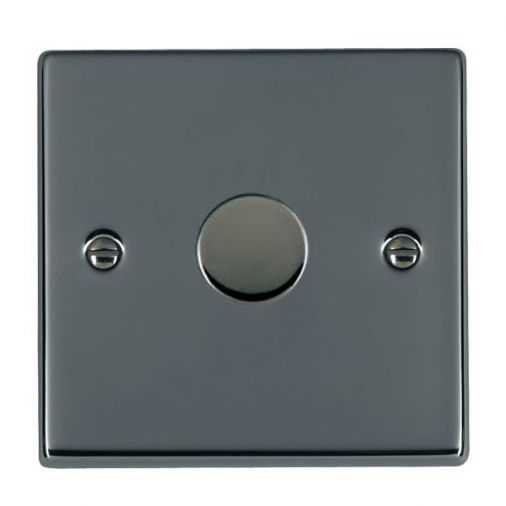 Hamilton 781X60 Black Nickel 1 Gang 600W 2 Way Push On/Off Resitive Dimmer, 35mm Wall Box, Slim Plate