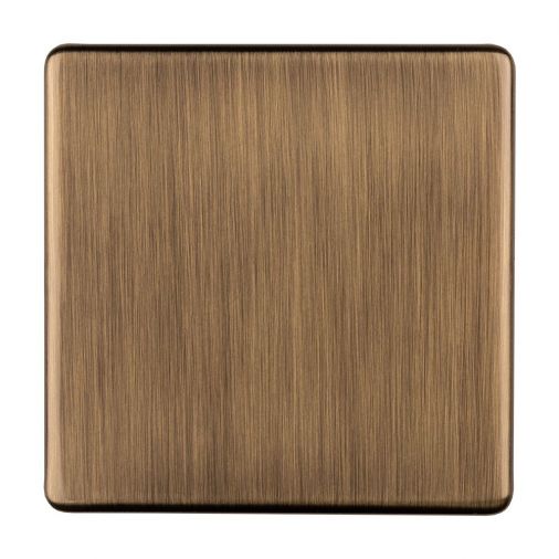 Eurolite Single Blank Flat Concealed Antique Plate - AB1BB