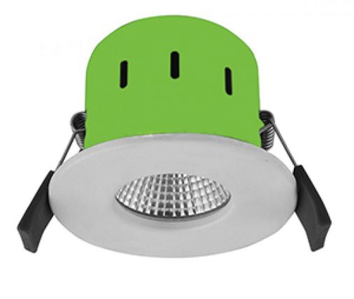 LED Fire Rated Downlight - White, 9W, 820 Lumens, 3000K, IP65, 55 Deg Beam Angle, Cut Out 73mm, Diameter 85mm, Height 61mm