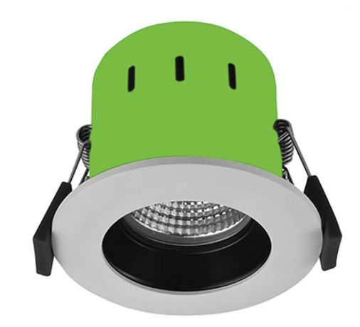 LED Fire Rated Downlight - White, 9W, 820 Lumens, 3000K, IP65, 55 Deg Beam Angle, 95mm Diameter, 72mm Depth