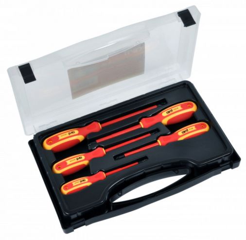 5 Piece Insulated Screwdriver Set, Chrome Vanadium, Soft Grip, 1000V, IEC 60900:2004