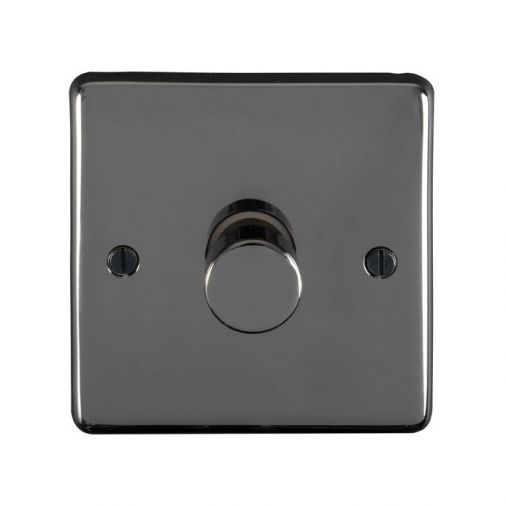 Eurolite BN1D400 Metal Black Nickel Incandescent Dimmer Switch 1 Gang