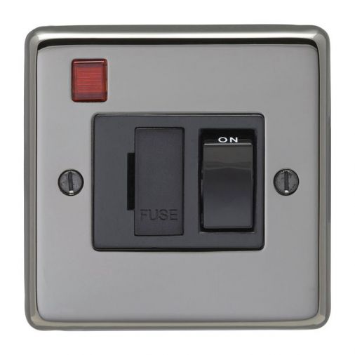 Eurolite BNSWFNB Metal Black Nickel Switched Fused Spur
