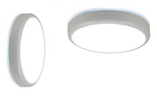 14W LED Flush Bulkhead with Sensor 4000K, IP44, Polycarbonate, 910lm, 315x74mm