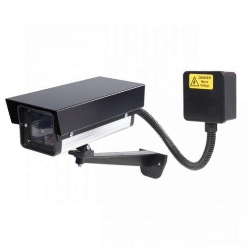 External Dummy Camera with Optional Red LED, Battery Housed in Junction Box, 245mm x 100mm x 185mm