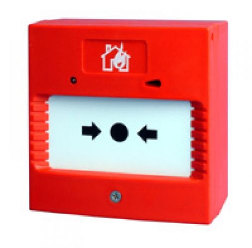 Surface Mounted Red Break Glass Call Point, Manual Activation, Fire Alarm