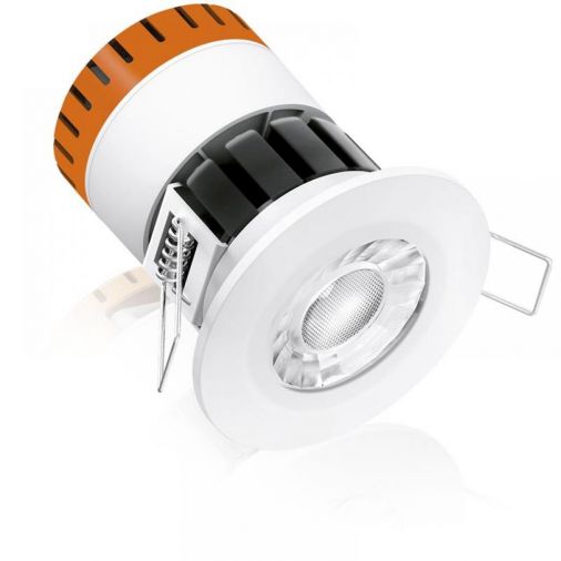 8W Dimmable LED Downlight - 3000K, 60 Deg Beam, 70mm Cut Out, IP65