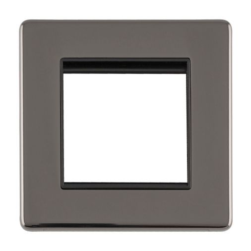 Eurolite ECBN2MODB Metal Black Nickel Module Frame 2 Gang