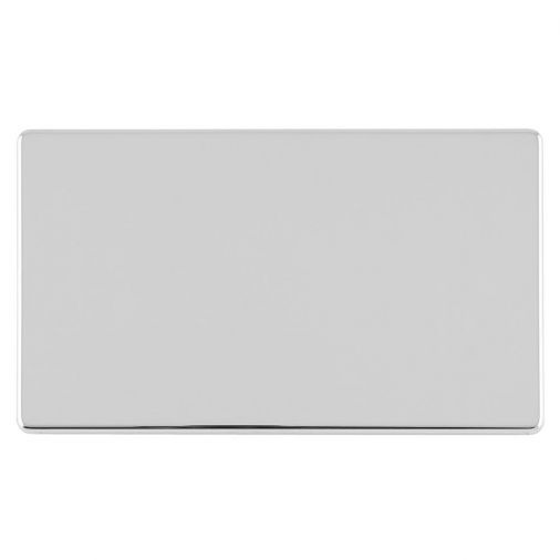 Eurolite Double Blank Concealed Polished Chrome Plate - ECPC2B