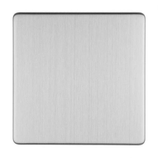 Eurolite Single Blank Flat Concealed Satin Stainless Plate - ECSS1B