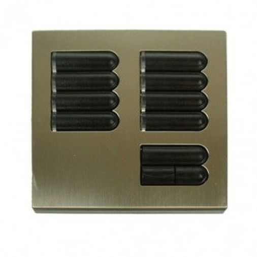 8-Button Wall Station for Grafik Eye Integrale & 3000, White/Satin Nickel