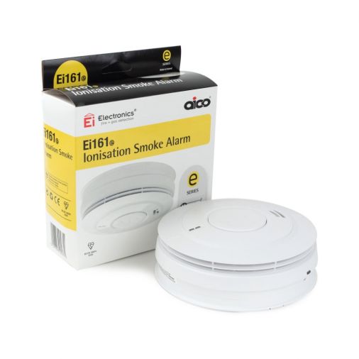 Mains Powered Ionisation Smoke Alarm, 10 Year Lithium Back-up, 148mm Dia. x 54mm