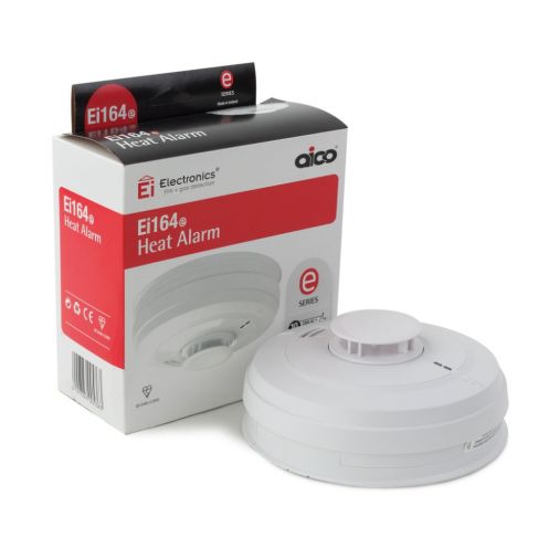 Mains Powered Heat Alarm, 10yr Lithium Back-up, 58 DegC Trigger, Easi-Fit Base, RadioLINK+ Compatible, 148mm Dia. x 63mm