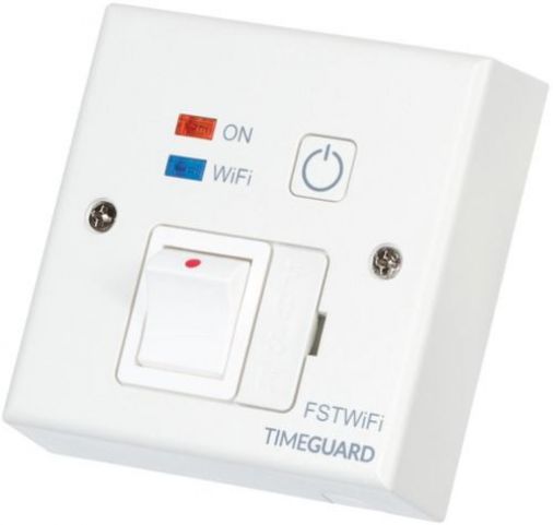 Timeguard FSTWIFI WiFi Controlled Fused Spur, White Plastic, 13A, 6 Periods, Android/Apple