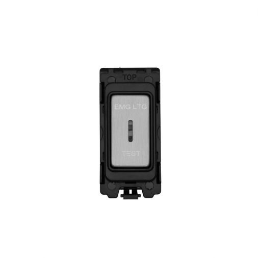 Eurolite Emergency Light Test Switch Stainless Steel Black/White Trim - G30KY-SS-EL
