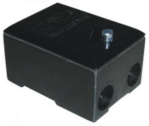 5-Way 100A 25mm Service Connector Block, Black Urea Phenolic, Easy Knockout Entries, Lids Sealed for Security, 230V AC, BS EN 60695-2-10, 64x47x38mm