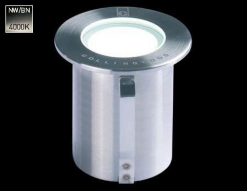 0.5W LED Ground Light, Stainless Steel, Natural White 4000K, IP68, 120 Deg, 28mm Cut Out, 37mm Depth