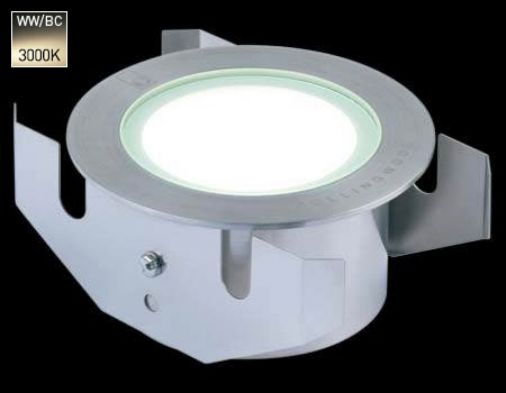 3W LED Ground Light, Stainless Steel, Warm White 3000K, 100 Deg Beam Angle, IP68 Rated