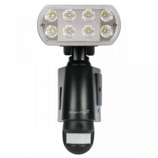 PIR LED Floodlight Camera with Speakers & DVR, 60k Images, 750 Clips, 4GB Card