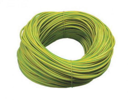 5mm Green & Yellow PVC Over Sleeving, 100m Hank, Diameter 5mm