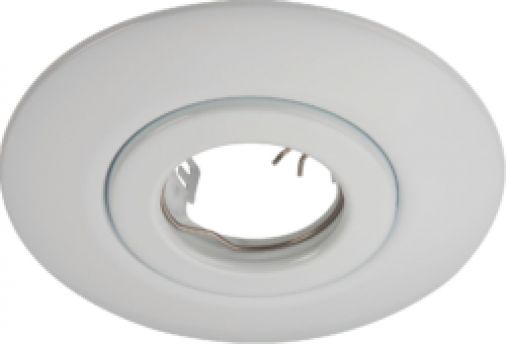 White Pressed Steel Hole Converter Kit, 12v MR16/GU10, 140mm Diameter
