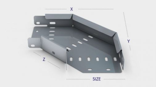 Pre-Galvanised Heavy Duty 90 deg Flat Bend 450mm 18" Cable Tray