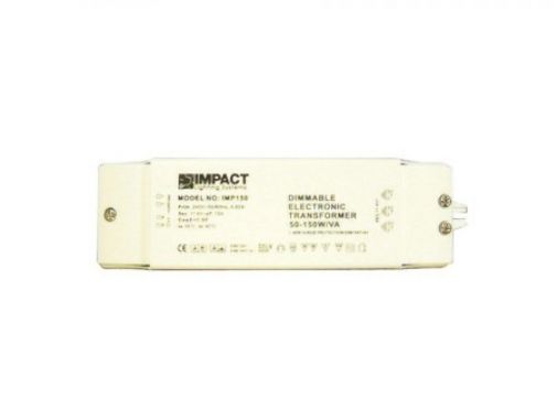 12V Electronic Dimmable Transformer, 50-150VA, Soft Start, 145x43x28mm