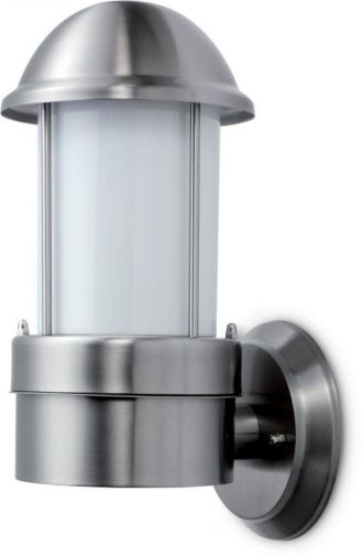 Stainless Steel Dome Wall Light, 4000K, 8.5W LED, IP44, 200 Lumens