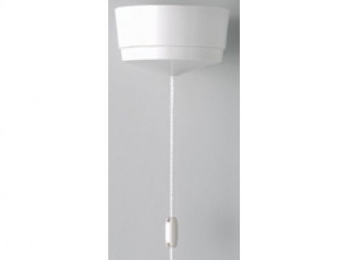 MK K3191WHI White 1 Way SP Ceiling Switch 6A, 1.5m Cord, Mounting Blocks, 50.8mm Fixing Centres